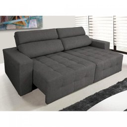 Sofá Retrátil e Reclinável 4 Lugares Athenas Espresso Móveis - 1