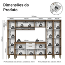 Ver imagem 4 de Armário de Cozinha Completa 285 cm Rustic/Branco Lille Madesa 01