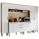 Ver imagem 3 de Armário de Cozinha Completa 285 cm Rustic/Branco Lille Madesa 01