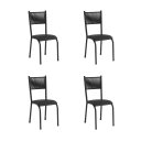 Ver imagem 1 de Conjunto de Cadeiras Paonanda Mariana 4 Lugares Preto Galaxy
