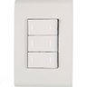 Conjunto 4x2 com 3 Interruptores Paralelos Tramontina Liz 10 a 250 V Branco Tramontina - 1