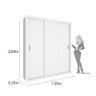 Guarda Roupa Roupeiro Casal Grande 3 Portas 4 Gavetas Branco - 3