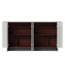 Ver imagem 6 de Balcão Aparador Buffet 4 Portas 160cm Barcelona C05 Nogueira/off/dourado - Mpozenato