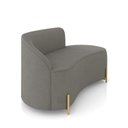 Ver imagem 4 de Sofá 2 Lugares Orgânico 140cm Pé Dourado Morgan Suede Grafite D03 - D'Rossi