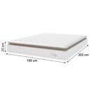 Ver imagem 4 de Cama Box Colchão Baú Casal King Molas Ensacadas City Pillow Top 193x203x64cm Linho Branco Bege