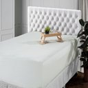 Ver imagem 1 de Lençol Queen Avulso 400 Fios Percal Poliéster Liso Toque Macio com Elástico