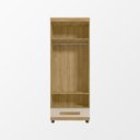 Ver imagem 6 de Guarda Roupa Dubai 2 Portas 1 Gaveta Prateleiras Nichos Organizador Quarto - Cinamomo/off-white