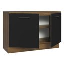 Ver imagem 5 de Balcão de Pia Cozinha 2 Portas (Com Tampo) Rustic/Preto Agata Madesa