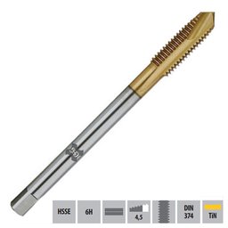 Macho para Máquina Hsse M16,0 X 1,5 Pot 270/1 - Din 374 Tin - Osg - 1