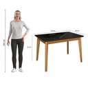 Ver imagem 4 de Mesa de Jantar em Madeira Maciça Kappesberg Canela-Preto Fosco 120cm