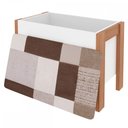 Ver imagem 3 de Puff Baú Multiuso 65x35,5cm com Assento Removível Az1013 Tecno Mobili - Amendoa/branco