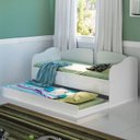 Ver imagem 2 de Sofá Bicama Solteiro 2 Gavetas 193x85 Cm08 Branco Dtall