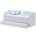 Ver imagem 1 de Sofá Bicama Solteiro 2 Gavetas 193x85 Cm08 Branco Dtall