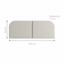 Ver imagem 5 de Cabeceira Cama Box Casal 140 Cm Orgânica Tecido Boucle Off White