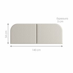 Cabeceira Cama Box Casal 140 Cm Orgânica Tecido Boucle Off White - 5