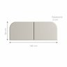 Cabeceira Cama Box Casal 140 Cm Orgânica Tecido Boucle Off White - 5