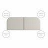 Cabeceira Cama Box Casal 140 Cm Orgânica Tecido Boucle Off White - 4