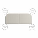Ver imagem 4 de Cabeceira Cama Box Casal 140 Cm Orgânica Tecido Boucle Off White