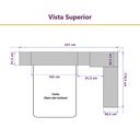 Ver imagem 4 de Guarda Roupa Dormitório Modulado Alpes Casal 1,58 m Queen Canto - Roupeiro Luciane M03:Branco