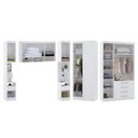 Ver imagem 2 de Guarda Roupa Dormitório Modulado Alpes Casal 1,58 m Queen Canto - Roupeiro Luciane M03:Branco