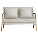 Ver imagem 2 de Kit 1 Poltrona Mona Luxo + Namoradeira Mona Luxo Recepção - Suede Bege