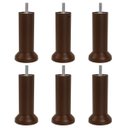 Ver imagem 1 de 6 Pés Cama Box e Cabeceira Universal Castor Gazin Ortobom Pe de 13cm Tabaco