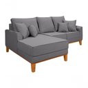 Ver imagem 6 de Sofá Living Beny com Chaise para Sala de Estar Confortável Império Cinza Claro 185