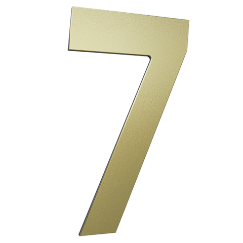 Número 130mm Garbo Font - Ouro Escovado 7