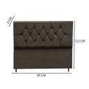 Ver imagem 3 de Cabeceira Estofada Cama Box Solteiro 90 Cm Suede Ayla Marrom