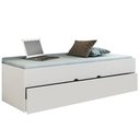Ver imagem 3 de Bicama Solteiro Cama Auxiliar 100% Mdp Chiara Branco - Phoenix