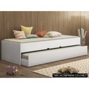 Ver imagem 2 de Bicama Solteiro Cama Auxiliar 100% Mdp Chiara Branco - Phoenix