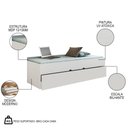 Ver imagem 4 de Bicama Solteiro Cama Auxiliar 100% Mdp Chiara Branco - Phoenix