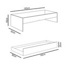 Ver imagem 5 de Bicama Solteiro Cama Auxiliar 100% Mdp Chiara Branco - Phoenix