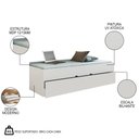 Ver imagem 3 de Bicama Solteiro Cama Auxiliar 100% Mdp Chiara Branco - Phoenix