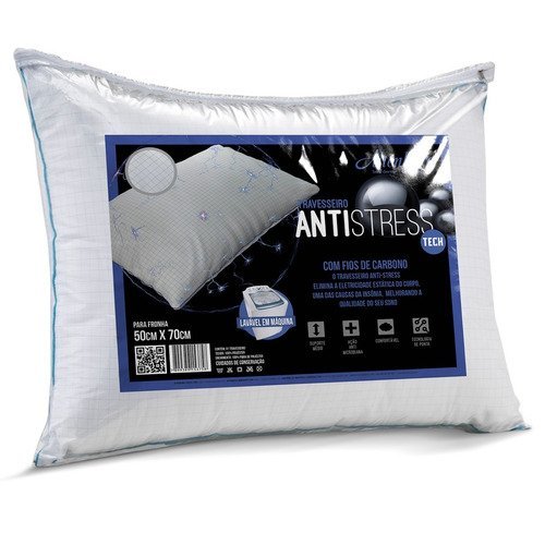 Travesseiro Altenburg Antistress Tradicional 70cm Cor Branco