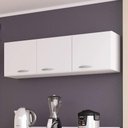 Ver imagem 3 de Armário Aéreo de Cozinha 120cm 3 Portas Classic - Poquema Cor Branco