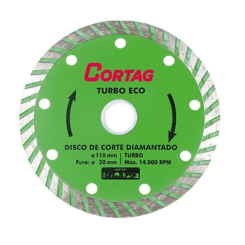 Disco Corte Diamantado Turbo 110mm Eco Cortag