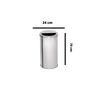 Lixeira de Inox 30l com Aro Meia Lua 24x70 - 3