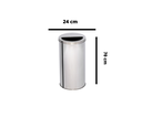 Ver imagem 3 de Lixeira de Inox 30l com Aro Meia Lua 24x70