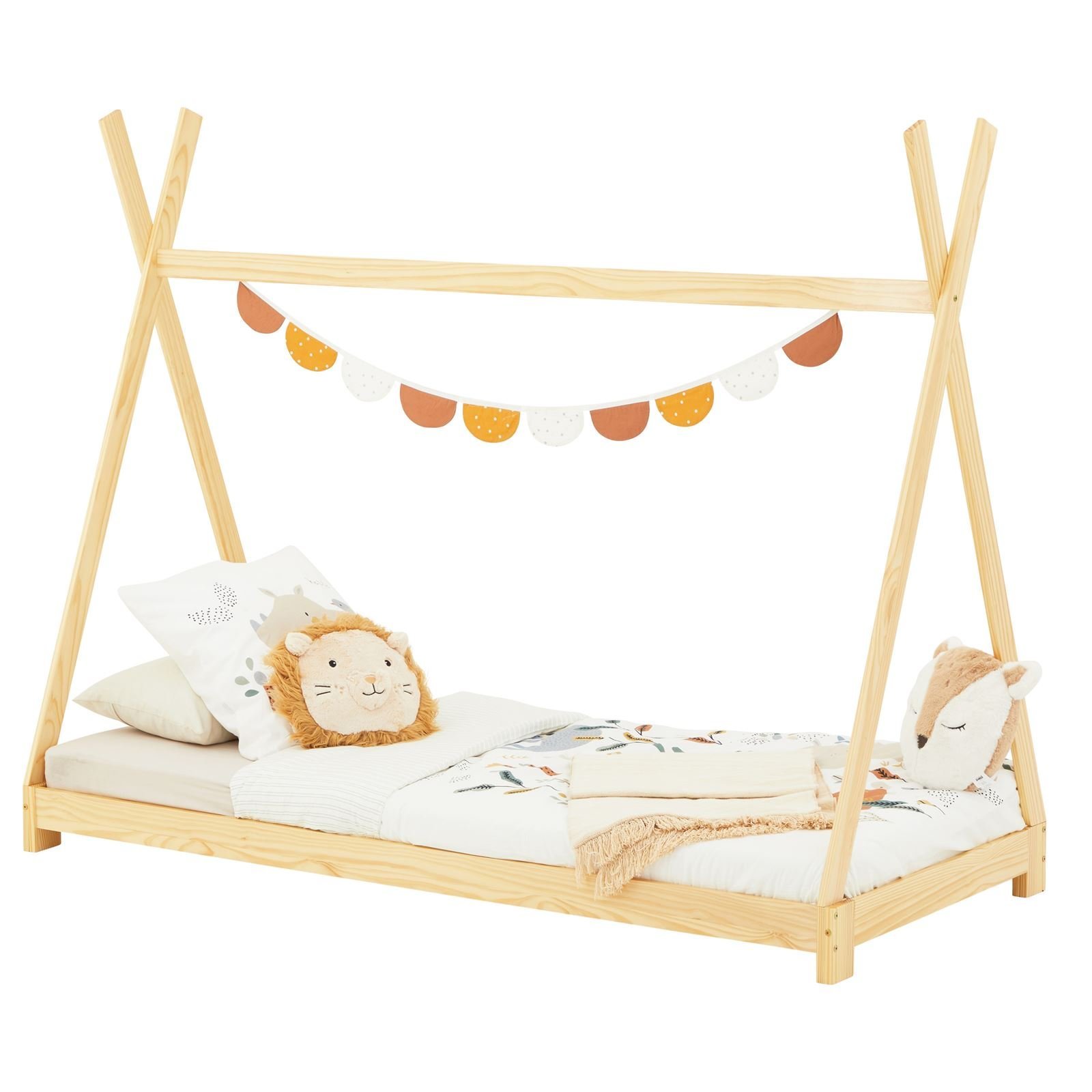 Cama Montessoriana Madeira Cabana com Estrado Elin Natural - 6