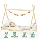 Ver imagem 3 de Cama Montessoriana Madeira Cabana com Estrado Elin Natural Idimex