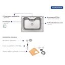 Ver imagem 4 de Cuba de Sobrepor Tramontina Morgana 60 FX Aço Inox com Dosador de Sabão Tábua e Bowl Ralador