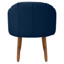 Ver imagem 6 de Kit Poltrona Decorativa Orgânica com Puff Flora Fixa Bouclê - Sofa Store:bouclê Azul Marinho