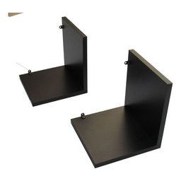 Prateleira L Decorativa Preta em Mdf 40x40 Cm Kit 4 Peças - 7