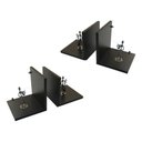 Ver imagem 2 de Prateleira L Decorativa Preta em Mdf 40x40 Cm Kit 4 Peças