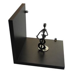 Prateleira L Decorativa Preta em Mdf 40x40 Cm Kit 4 Peças - 4
