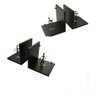 Prateleira L Decorativa Preta em Mdf 40x40 Cm Kit 4 Peças - 1