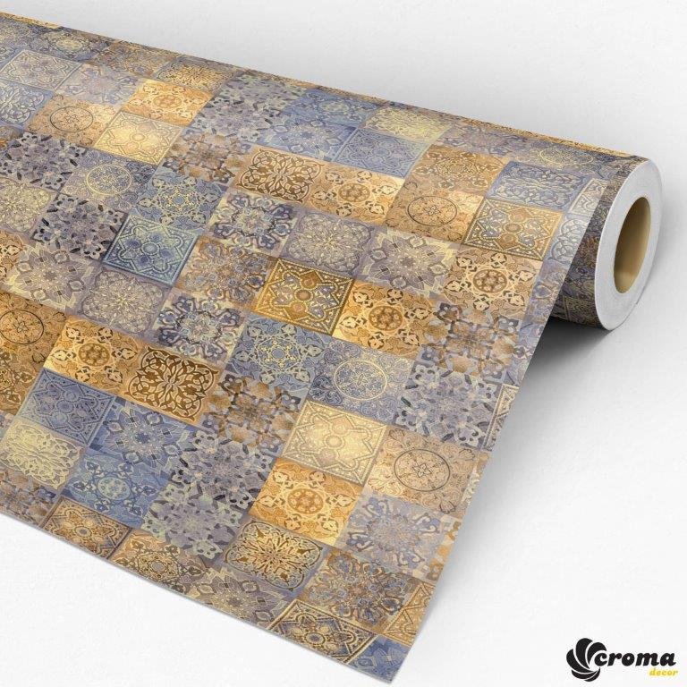 Papel de Parede Autoadesivo Azulejo - 45 - 2,00M
