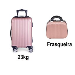 Mala de Viagem Media 23kg + Frasqueira com Abs Rodinhas 360 - 4
