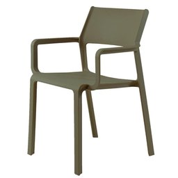 Kit 4 Cadeiras Empilhável Inmetro Santorini Fratini em Polipropileno Cor Verde Musgo - 6